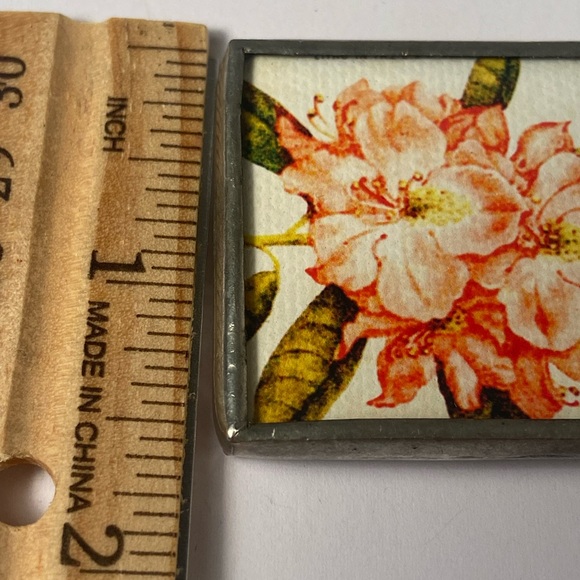 pendant Jewel Kade JK Flower Charm sparkle Tropical Back NY GC Station Stamp - Picture 7 of 9